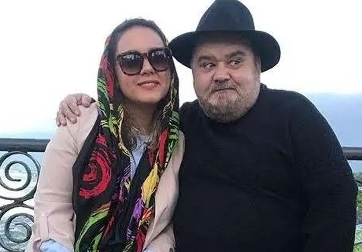 تصاویری غمناک از دختر اکبر عبدی در یادبود پدرش