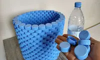 نحوه ساخت یک سبد زیبا با در بطری نوشابه