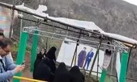 حضور خانواده ابراهیم رئیسی در محل سقوط بالگرد
