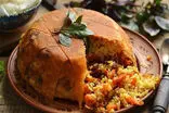 شاه‌پلوی مخلوط با مرغ؛ یک پلو مجلسی خوش‌رنگ و خوش‌عطر
