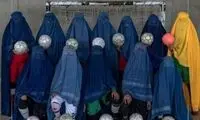 عکس دسته‌جمعی از تیم فوتبال زنان کابل