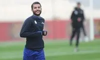 واکنش غلامی به برخورد توپ به دستش