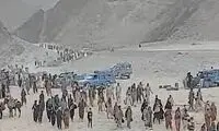 ویدئویی از هجوم افغان‌ها به سمت مرز ایران