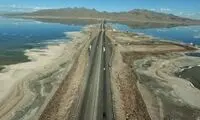 تازه‌ترین تصاویر هوایی از دریاچه‌ی اورمیه
