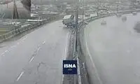 تصادف هندی یک راننده نیسان در جاده اراک