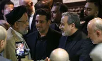 روحانی، قالیباف و ظریف در مراسم ختم خواهر عراقچی