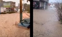 خیابان‌های ایذه خوزستان زیر سیلاب رفت