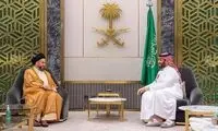 عکسی از دیدار عمار حکیم با بن سلمان در جده