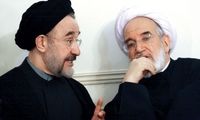 آغوش احساسی کروبی و خاتمی در یک مراسم 
