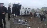 لحظه هولناک از تصادف زنجیره‌ای در جاده مشهد