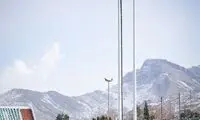 نمای زیبا از اصفهان برفی در ورزشگاه فولادشهر