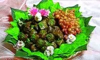 چگونه دلمه برگ مو را تزئین کنیم؟