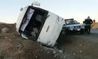 واژگونی عجیب اتوبوس روی پژوه ۲۰۷ در اتوبان کرج