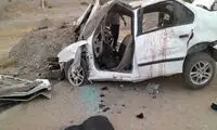 تصادف مرگبار دو خودروی سواری در این جاده