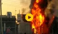 حریق مهیب در کارگاه شارژ سیلندر گاز در خاوران