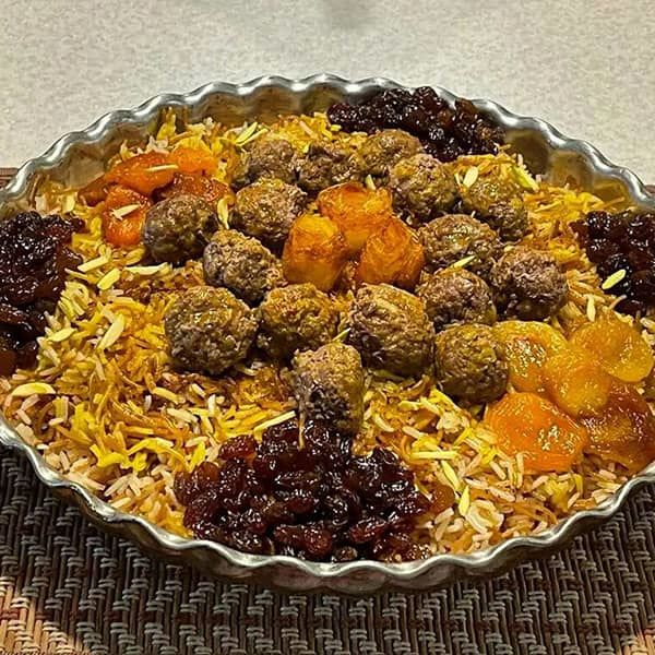 طرز تهیه رشته پلو با قیسی به روش مجلسی