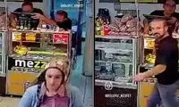 برخورد شوکه‌کننده شیشه نوشیدنی به سر زن محجبه