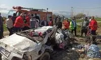 حادثه برخورد قطار با یک خودرو در مازندران