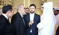 تصاویر دیدار علی لاریجانی با وزیر خارجه قطر