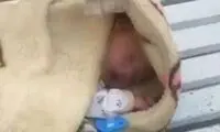 ویدئو تلخ از رها کردن یک نوزاد در قلعه‌ حسن‌خان