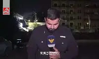  لحظۀ انفجار و مجروح شدن خبرنگار در حملۀ هوایی اسرائیل
