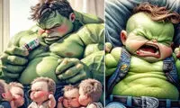 تصاویری بامزه از بچه‌های گوگولی و ناز هالک!