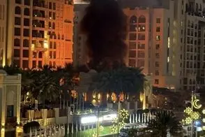 تصاویری از آسمان‌خراش‌های امارات زیر ضرب موشک‌های ایران
