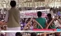 پارچه نوشته‌ خاص در نماز جمعه مولوی عبدالحمید