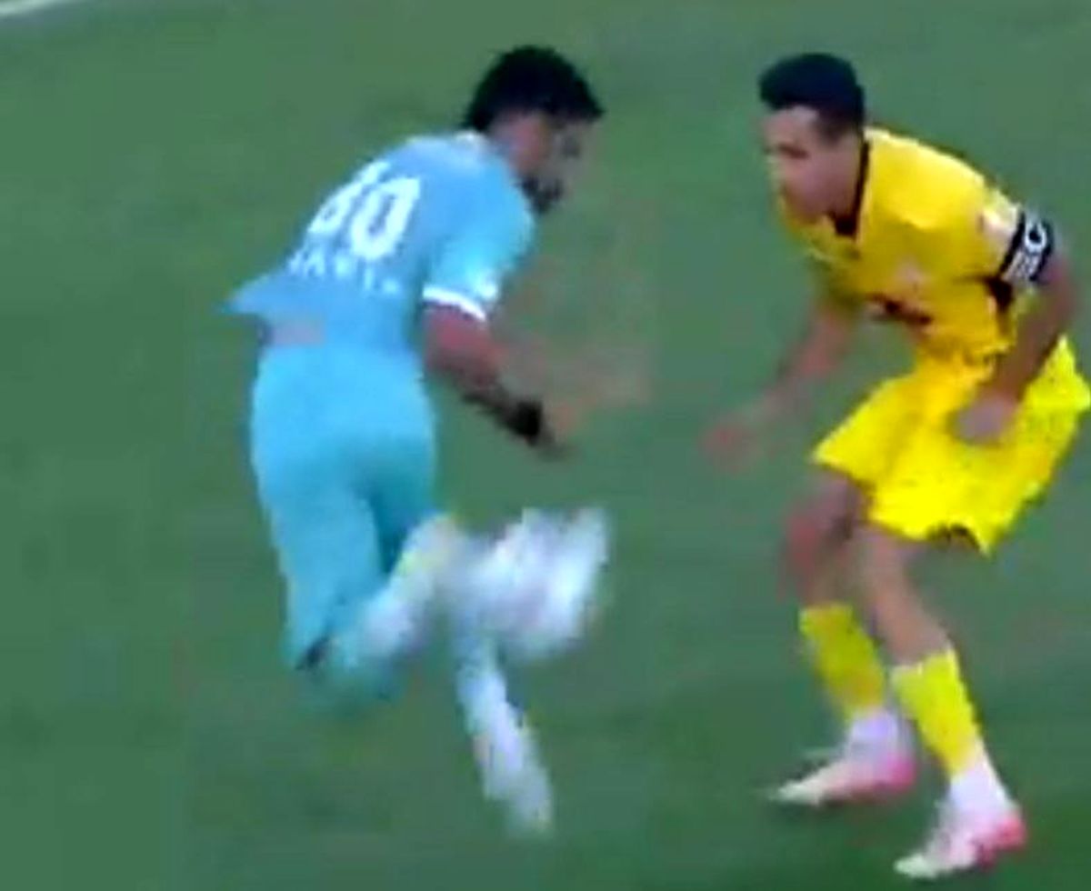 دریبل رنگین‌کمانی فوق‌العاده در لیگ برتر ایران به سبک نیمار