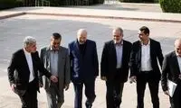 خوش و بشِ پزشکیان و قالیباف در حیاط مجلس