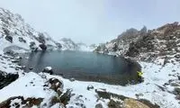 این نقطه از کشور در تابستان سفیدپوش شد