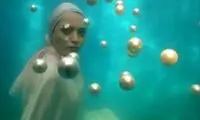 پرتاب چاقو به بهنوش طباطبایی در زیر آب!