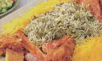 باقالی‌پلو مجلسی با ماهیچه گوسفندی