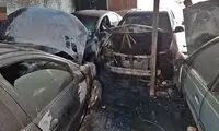 اجاق خوراک‌پزی ۵ خودرو را به آتش کشید
