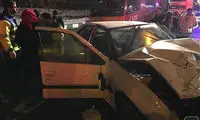 تصادف شدید پرشیا با پراید در بزرگراه بابایی