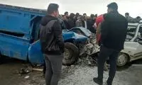 برخورد پراید و نیسان ۲ کشته برجای گذاشت