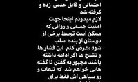 تهدید عجیب ریحانه پارسا بعد از ترک ایران