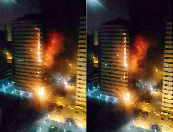 آتش سوزی در برج مسکونی پامچال؛ آتش مهار شد