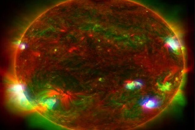 ناسا عکسی از پرتوهای پنهان خورشید منتشر کرد
