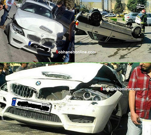 عکس: تصادف شدید پراید با BMW