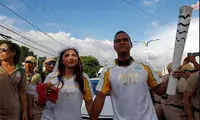 خواستگاری در زمان حمل مشعل المپیک ریو!