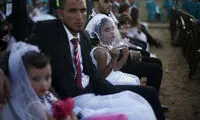 جشن ازدواج 150 زوج غزه‎، بدون یک عروس!