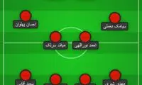 ترکیب احتمالی پرسپولیس مقابل تراکتور