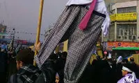 ماکت ترامپ در راهپمایی 22 بهمن تهران