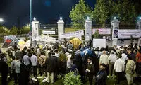 چادر زدن مخالفان برجام جلوی مجلس +عکس