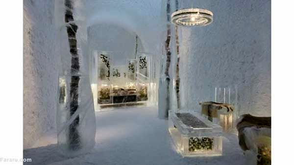 سوئیت سلطنتی در هتل یخی سوئد