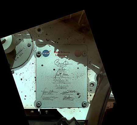 تصویر امضای اوباما که در مریخ باقی می‌ماند