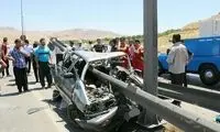 برخورد شدید پراید با گاردریل ۳ کشته برجا گذاشت