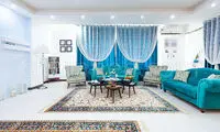 دکوراسیون آبی و سفید خانه‌ی آرام امیر و زهرا را ببینید