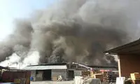 حریق در انبار ۳ هزار متری در مشیریه